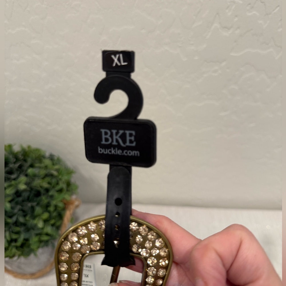 BUCKLE Brown and Gold Embellished Belt - NEW w/ Tags- XL - Picture 5 of 5